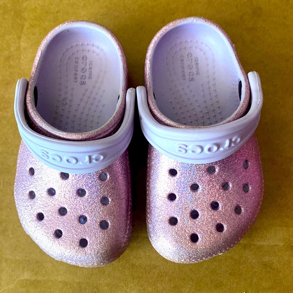 CROCS Shoes Toddler Purple Glitter Crocs Size 6c Poshmark